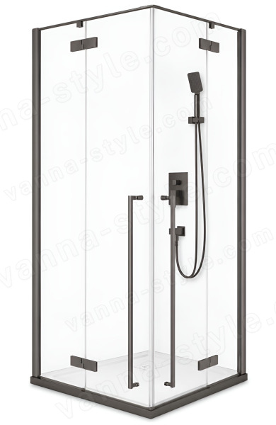 Душевой уголок Cezares LINER-A-2-90-C-GM 90x90, профиль сталь 90x90, профиль сталь