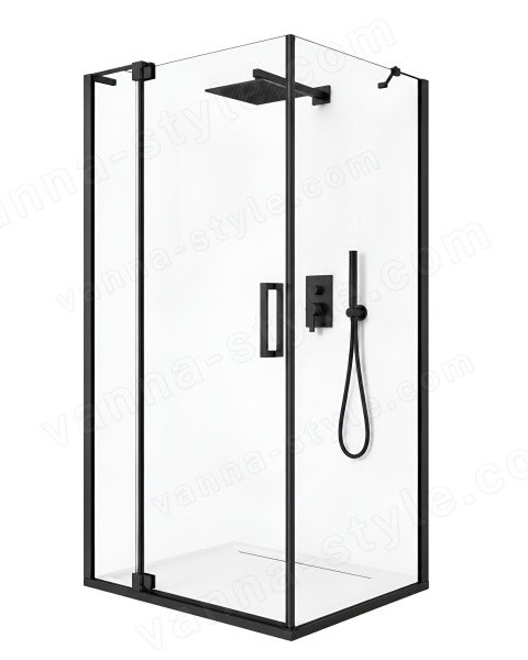 Душевой уголок Cezares SLIDER-AH-1-100-70/80-C-NERO 70x100, профиль черный 70x100, профиль черный