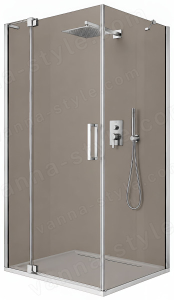 Душевой уголок Cezares SLIDER-AH-1-90-80/90-BR-Cr 80x90, стекло бронза, профиль хром 80x90, стекло бронза, профиль хром