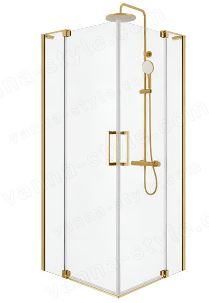Душевой уголок Cezares SLIDER-AH-2-80/90-100/110-C-BORO 80x100, профиль золото 80x100, профиль золото