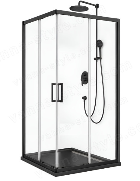 Душевой уголок Cezares MOLVENO-A-2-100-C-GM-IV 100x100, профиль сталь 100x100, профиль сталь