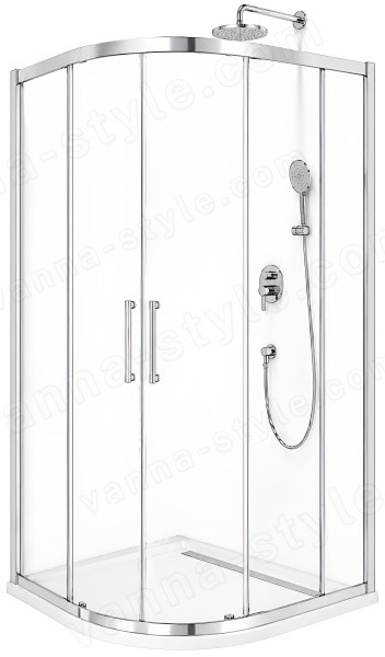 Душевой уголок Cezares MOLVENO-R-22-100+20-C-Cr-IV 120x120, профиль хром 120x120, профиль хром