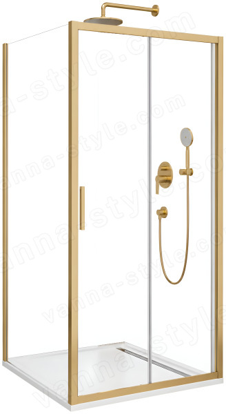 Душевой уголок Cezares MOLVENO-AH-11-120/90-C-BORO-IV 120x90, профиль золото 120x90, профиль золото