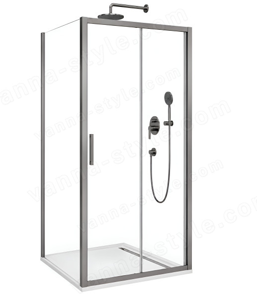 Душевой уголок Cezares MOLVENO-AH-11-150/90-C-GM-IV 150x90, профиль сталь 150x90, профиль сталь