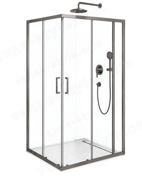 Душевой уголок Cezares MOLVENO-AH-22-120/110-C-GM-IV 120x110, профиль сталь 120x110, профиль сталь
