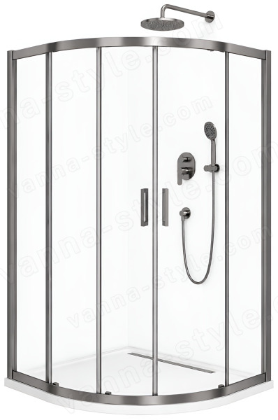 Душевой уголок Cezares MOLVENO-RH-2-110/90-C-GM-IV 110x90, профиль сталь 110x90, профиль сталь