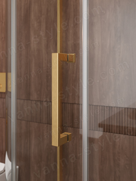 Душевой уголок Cezares MOLVENO-RH-11-120/110-C-BORO-IV 120x110, профиль золото 120x110, профиль золото
