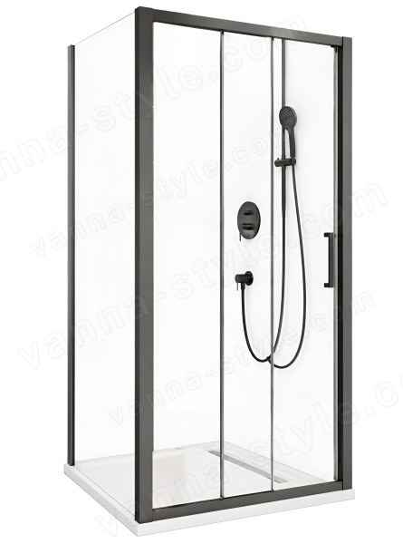 Душевой уголок Cezares MOLVENO-AF-31-90-C-GM-IV 90x90, профиль сталь 90x90, профиль сталь