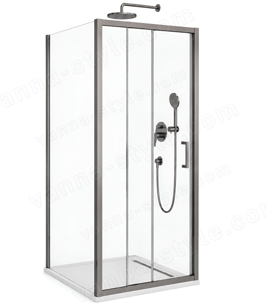 Душевой уголок Cezares MOLVENO-AHF-31-100/90-C-GM-IV 100x90, профиль сталь 100x90, профиль сталь