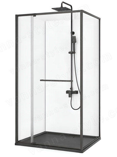 Душевой уголок Cezares LUX-AH-FS-11-100/90-C-GM 100x90, профиль сталь 100x90, профиль сталь