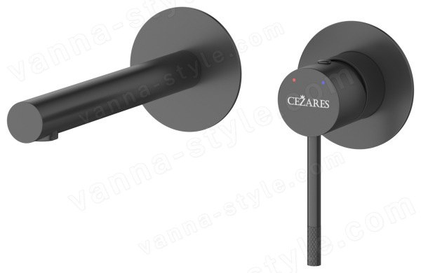 Смеситель для раковины Cezares Relax RELAX-BLI2-2-NOP-W0 встраиваемый, черный матовый