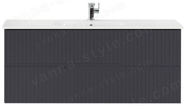 Тумба под раковину Cezares DUET-1200-2C-SO-GR-P 117x50 подвесная, графит 117x50 подвесная, графит