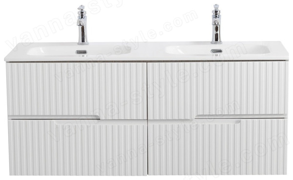 Тумба под раковину Cezares DUET-N-1200-4C-SO-2-BL 120x50 подвесная, белая глянцевая 120x50 подвесная, белая глянцевая