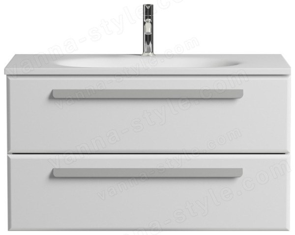 Тумба под раковину Cezares ECO-750-2C-SO-BL 75x50 подвесная, белая глянцевая 75x50 подвесная, белая глянцевая