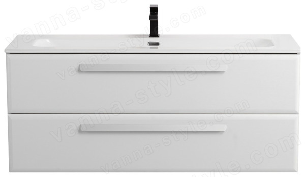 Тумба под раковину Cezares ECO-CER-N-1200-2C-SO-BL 120x50 подвесная, белая глянцевая 120x50 подвесная, белая глянцевая