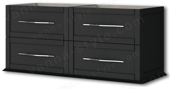 Тумба под раковину Cezares Tiffany 54955 120x55 подвесная, черный графит 120x55 подвесная, черный графит
