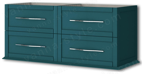 Тумба под раковину Cezares Tiffany 54956 120x55 подвесная, голубой залив 120x55 подвесная, голубой залив