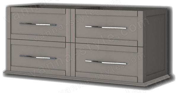 Тумба под раковину Cezares Tiffany 55244 120x55 подвесная, серое облако 120x55 подвесная, серое облако