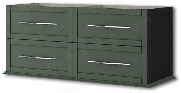 Тумба под раковину Cezares Tiffany 55332 120x55 подвесная, зеленая матовая 120x55 подвесная, зеленая матовая