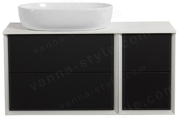 Тумба с раковиной Cezares Bellagio 00-00012827 161x49 подвесная, графит 161x49 подвесная, графит