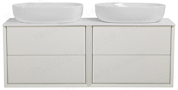 Тумба с раковиной Cezares Bellagio 00-00012835 141x49 подвесная, белая матовая 141x49 подвесная, белая матовая