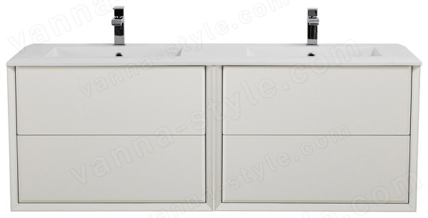 Тумба с раковиной Cezares Bellagio 00-00012838 141x50 подвесная, белая матовая 141x50 подвесная, белая матовая