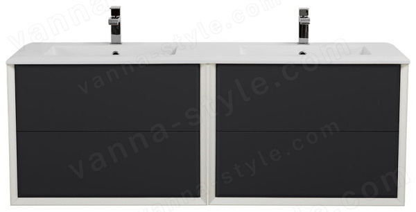 Тумба с раковиной Cezares Bellagio 00-00012839 141x50 подвесная, графит 141x50 подвесная, графит