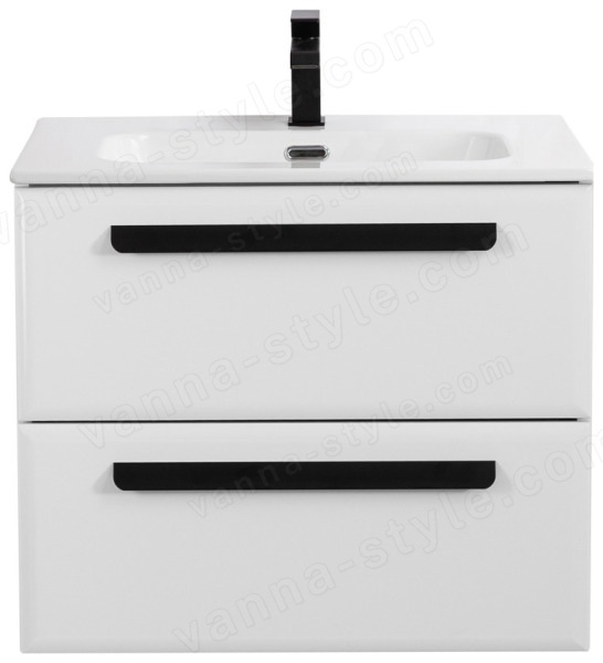 Тумба с раковиной Cezares Eco-cer-n 00-00017207 71x51 подвесная, белая глянцевая 71x51 подвесная, белая глянцевая