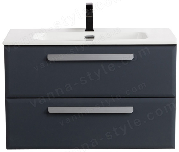 Тумба с раковиной Cezares Eco-cer-n 00-00017210 81x51 подвесная, графит 81x51 подвесная, графит