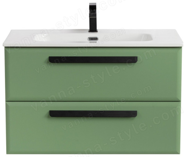 Тумба с раковиной Cezares Eco-cer-n 00-00017214 81x51 подвесная, фисташковая софт 81x51 подвесная, фисташковая софт