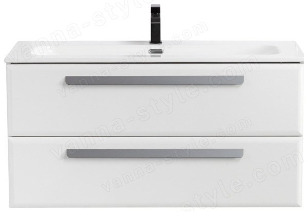 Тумба с раковиной Cezares Eco-cer-n 00-00017235 101x51 подвесная, белая матовая 101x51 подвесная, белая матовая
