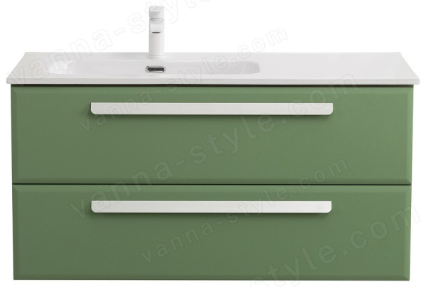 Тумба с раковиной Cezares Eco-cer-n 00-00017246 101x51 подвесная, фисташковая софт 101x51 подвесная, фисташковая софт