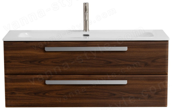 Тумба с раковиной Cezares Eco-cer-n 00-00017265 121x51 подвесная, орех шоколад софт 121x51 подвесная, орех шоколад софт