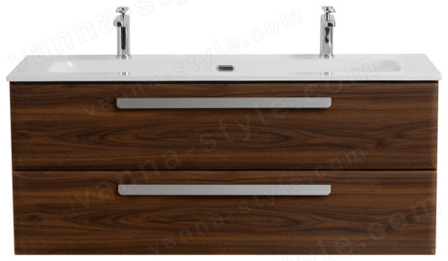 Тумба с раковиной Cezares Eco-cer-n 00-00017272 121x51 подвесная, орех шоколад софт 121x51 подвесная, орех шоколад софт