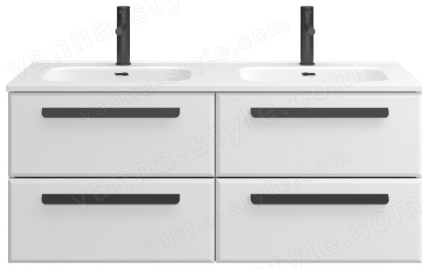Тумба с раковиной Cezares Eco-cer-n 00-00017276 121x51 подвесная, белая глянцевая 121x51 подвесная, белая глянцевая
