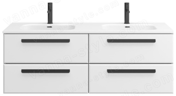 Тумба с раковиной Cezares Eco-cer-n 00-00017289 141x51 подвесная, белая глянцевая 141x51 подвесная, белая глянцевая