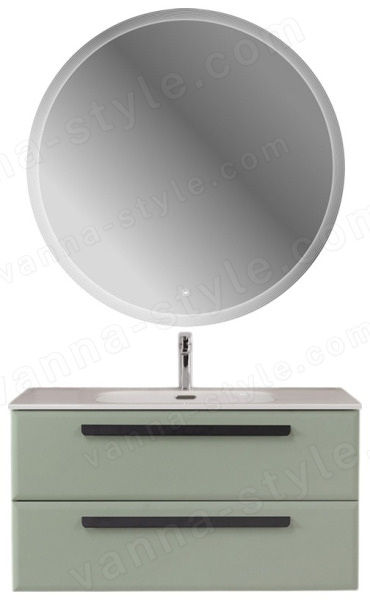 Тумба с раковиной Cezares Eco-cer-n 00-00021062 101x51 подвесная, светло-зеленая матовая 101x51 подвесная, светло-зеленая матовая