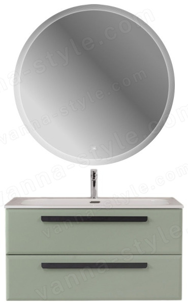Тумба с раковиной Cezares Eco-cer-n 00-00021067 101x51 подвесная, светло-зеленая матовая 101x51 подвесная, светло-зеленая матовая