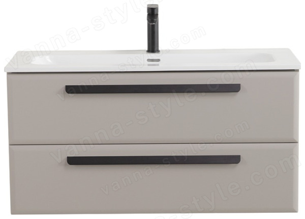 Тумба с раковиной Cezares Eco-cer-n 00-00021068 101x51 подвесная, серо-бежевая матовая 101x51 подвесная, серо-бежевая матовая