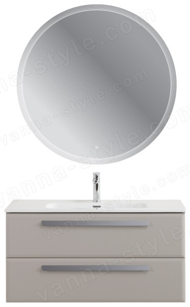 Тумба с раковиной Cezares Eco-cer-n 00-00021073 101x51 подвесная, серо-бежевая матовая 101x51 подвесная, серо-бежевая матовая