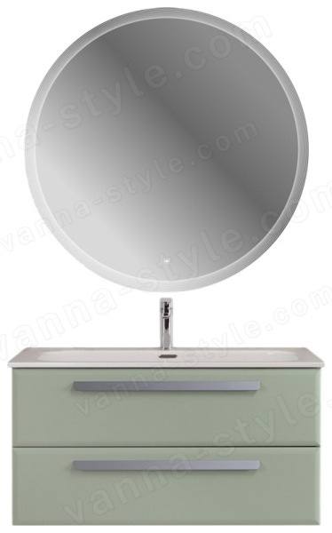 Тумба с раковиной Cezares Eco-cer-n 00-00021077 101x51 подвесная, светло-зеленая матовая 101x51 подвесная, светло-зеленая матовая