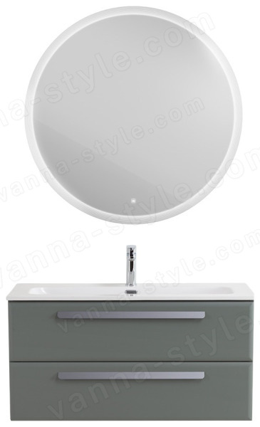 Тумба с раковиной Cezares Eco-cer-n 00-00021080 101x51 подвесная, серо-зеленая матовая 101x51 подвесная, серо-зеленая матовая