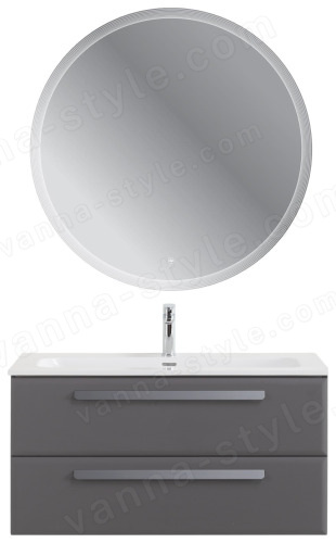 Тумба с раковиной Cezares Eco-cer-n 00-00021081 101x51 подвесная, темно-серая матовая 101x51 подвесная, темно-серая матовая