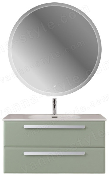 Тумба с раковиной Cezares Eco-cer-n 00-00021082 101x51 подвесная, светло-зеленая матовая 101x51 подвесная, светло-зеленая матовая
