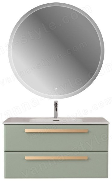Тумба с раковиной Cezares Eco-cer-n 00-00021092 101x51 подвесная, светло-зеленая матовая 101x51 подвесная, светло-зеленая матовая