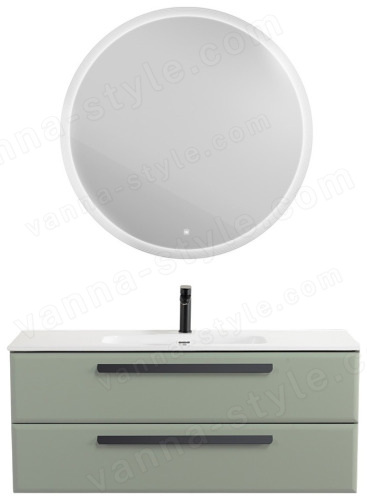 Тумба с раковиной Cezares Eco-cer-n 00-00021262 121x51 подвесная, светло-зеленая матовая 121x51 подвесная, светло-зеленая матовая