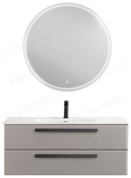 Тумба с раковиной Cezares Eco-cer-n 00-00021263 121x51 подвесная, серо-бежевая матовая 121x51 подвесная, серо-бежевая матовая