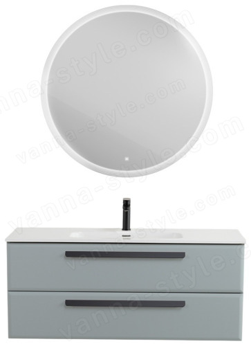 Тумба с раковиной Cezares Eco-cer-n 00-00021264 121x51 подвесная, серо-голубая матовая 121x51 подвесная, серо-голубая матовая