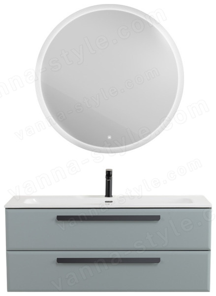 Тумба с раковиной Cezares Eco-cer-n 00-00021269 121x51 подвесная, серо-голубая матовая 121x51 подвесная, серо-голубая матовая