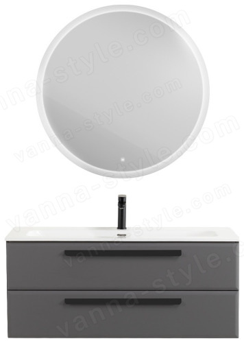 Тумба с раковиной Cezares Eco-cer-n 00-00021271 121x51 подвесная, темно-серая матовая 121x51 подвесная, темно-серая матовая